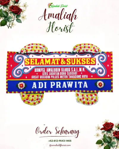 Karangan Bunga Ucapan Selamat di Kadumanis
